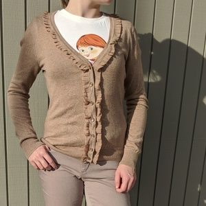 Merona Women's Ruffle Cardigan, Sz XS